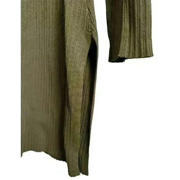 NICHOLAS NWOT Olive Ribbed Knit "Jasmin Tunic" Dress Sz M - Picture 7 of 16
